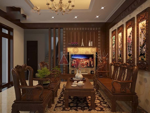 Nội thất gỗ tự nhiên phòng khách 4