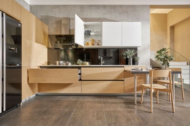 mẫu nội thất gỗ sồi phòng bếp 3