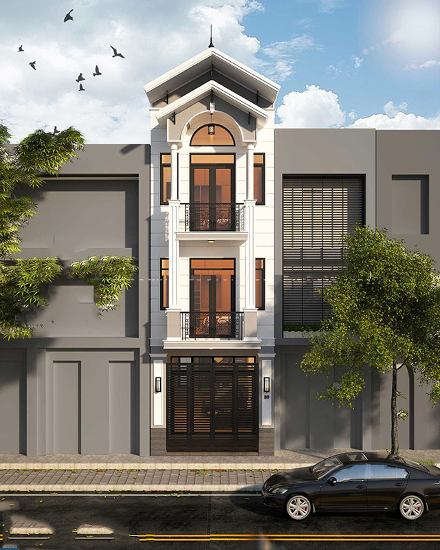 nhà phố tân cổ điển 3 tầng 3