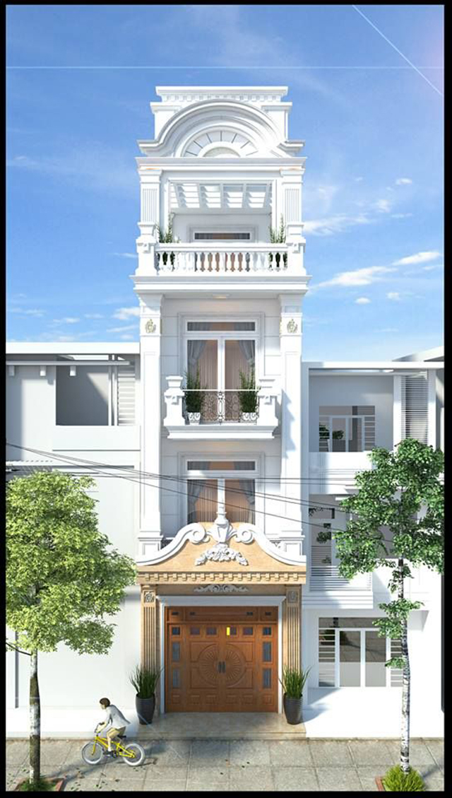 nhà phố tân cổ điển 4 tầng 3