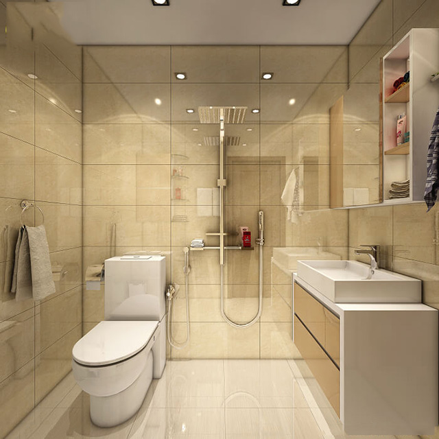 Cách bố trí nhà vệ sinh trong nhà ống 6