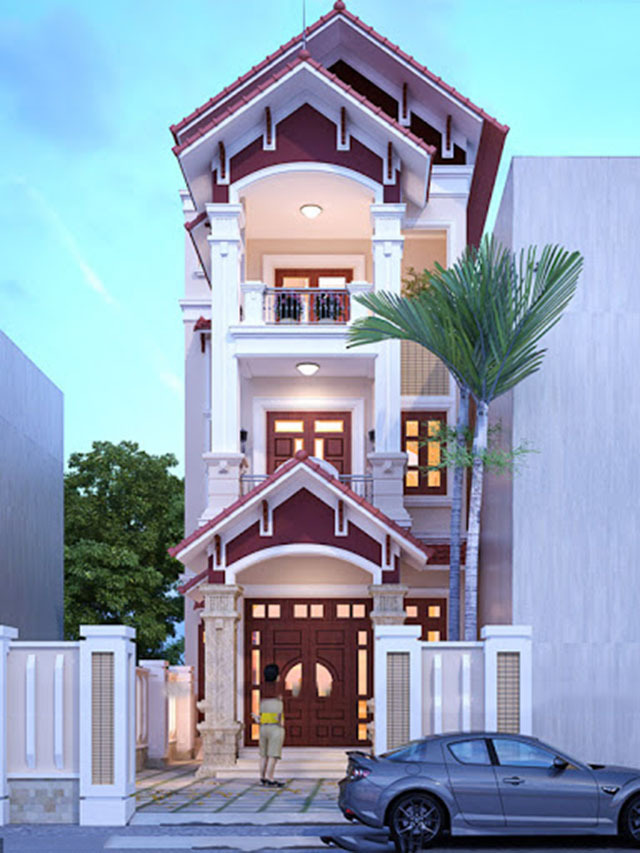 Nhà phố bán cổ điển mái Thái 3