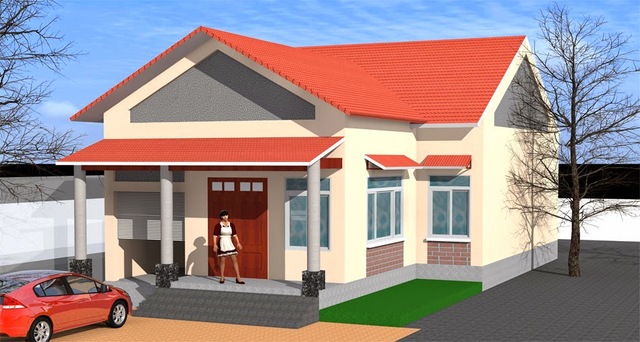 Bản vẽ thiết kế nhà cấp 4 9x15m2