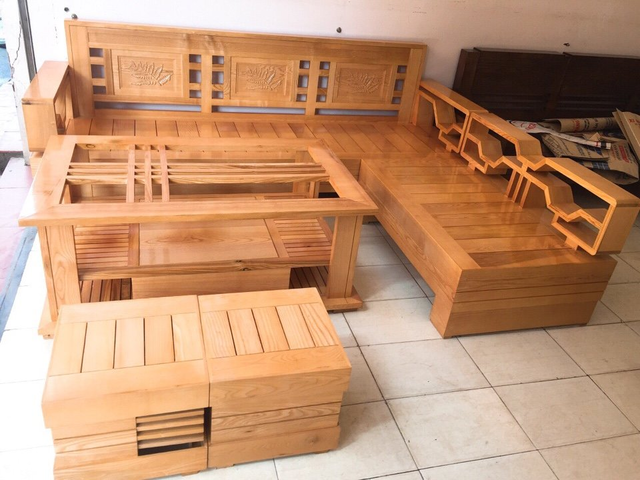 mẫu bàn ghế gỗ phòng khách 7