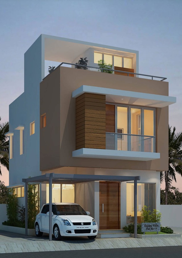 Nhà ống 2 tầng 1 tum mặt tiền 4m