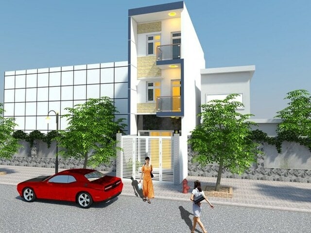 mẫu nhà ống 3 tầng mặt tiền 4m 4