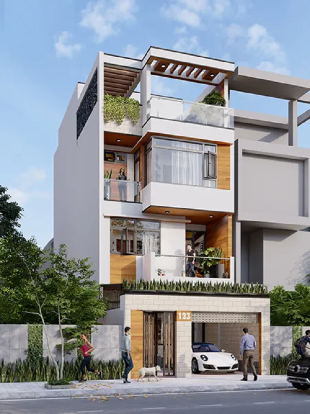 mẫu nhà ống 4 tầng mặt tiền 4m 12