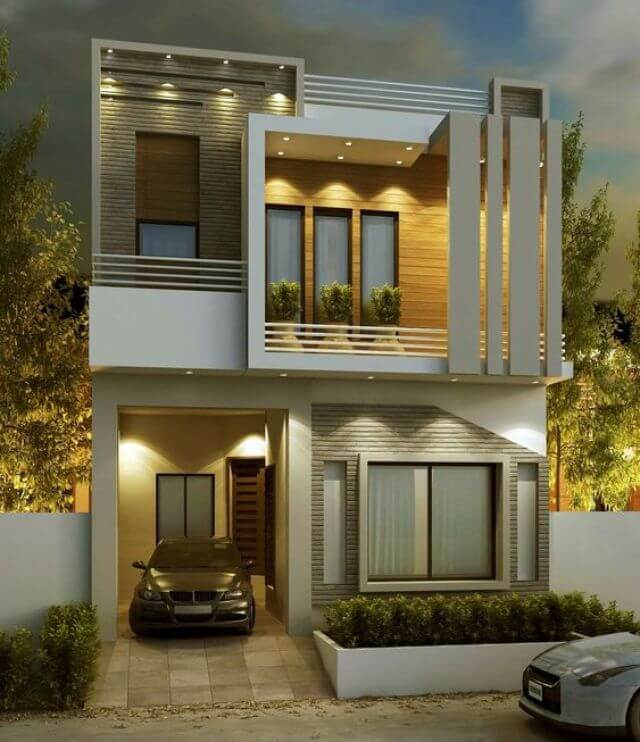 Mẫu nhà 2 tầng mặt tiền 8m 4 phòng ngủ