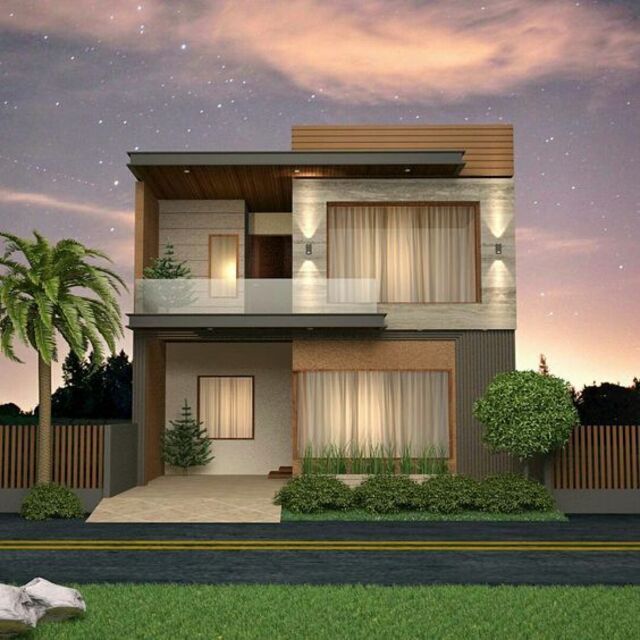 mẫu nhà phố mặt tiền 8m 2 tầng 2