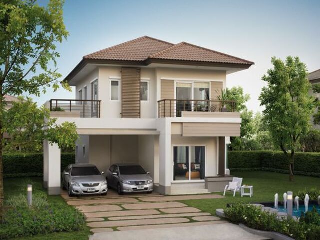 mẫu nhà phố mặt tiền 8m 2 tầng mái thái 2