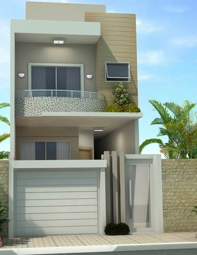 mẫu thiết kế nhà 2 tầng mặt tiền 6m 15