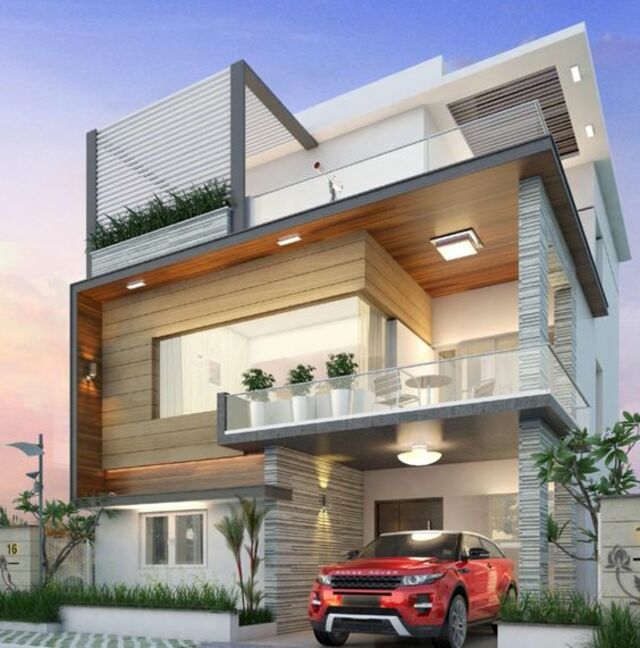 mẫu thiết kế nhà 2 tầng mặt tiền 6m 3