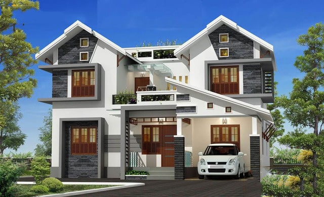 thiết kế nhà mặt tiền 7m 2 tầng 7