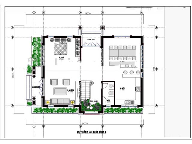 thiết kế nhà mặt tiền 9m 20