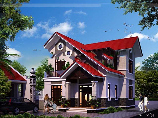 thiết kế nhà mặt tiền 9m 4