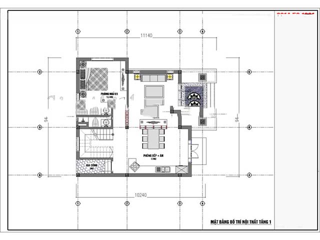 thiết kế nhà mặt tiền 9m 5