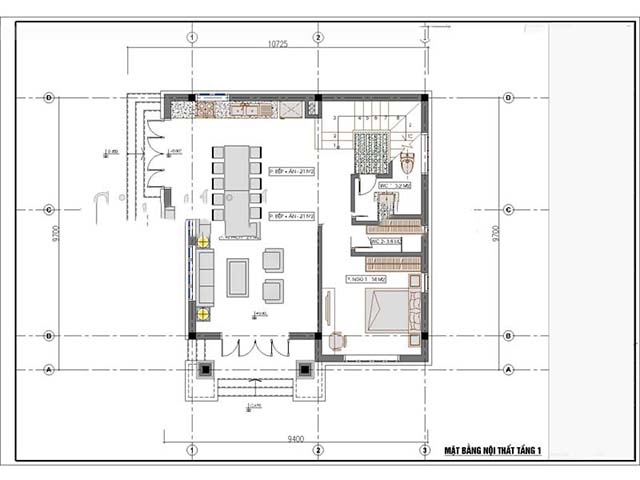 thiết kế nhà mặt tiền 9m 8