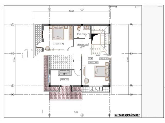 thiết kế nhà mặt tiền 9m 9