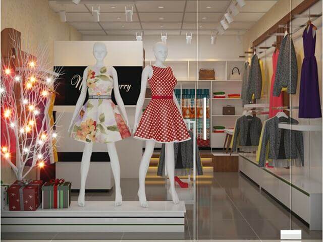 trang trí mặt tiền shop quần áo