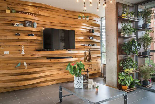 sử dụng tấm gỗ trang trí nhà ở