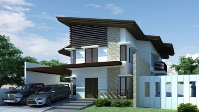 Nhà mái lệch 2 tầng 2