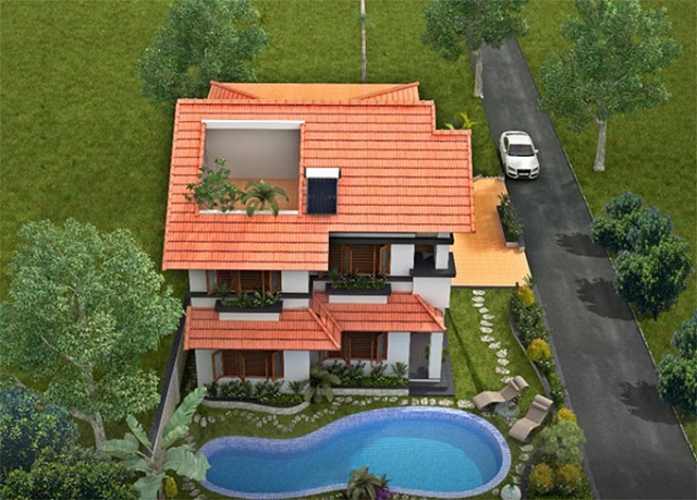 Thiết kế biệt thự 2 tầng 80m2 ở nông thôn 1