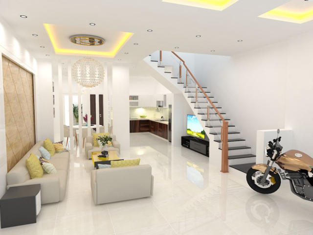 Trang trí phòng khách nhà cấp 4-2