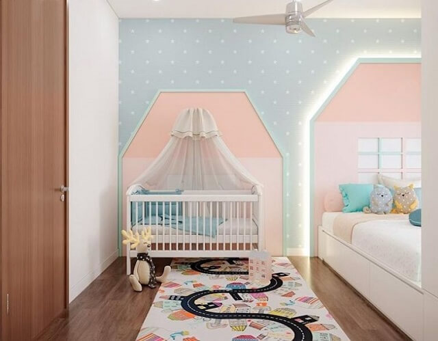 Phòng ngủ của con đáng yêu và nhiều màu sắc.  