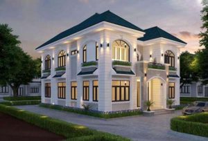 Mẫu biệt thự 2 tầng mặt tiền 12m-2