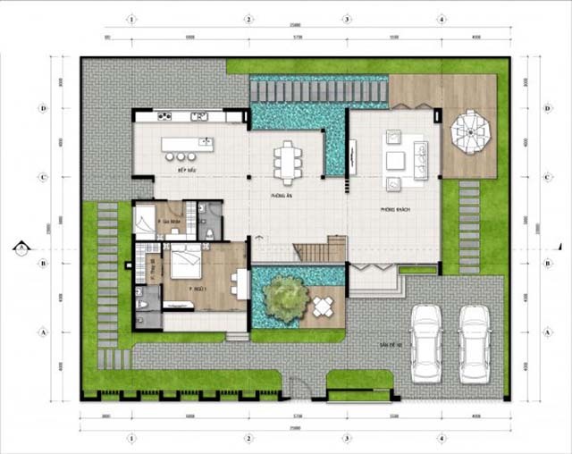 Mẫu thiết kế biệt thự 3 tầng hiện đại