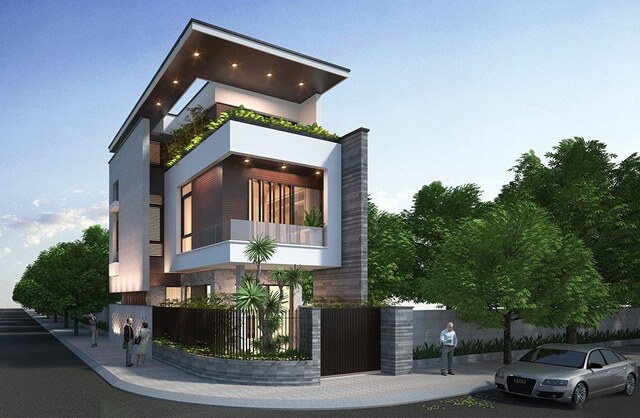 Thiết kế biệt thự 3 tầng 2 mặt tiền 86m2