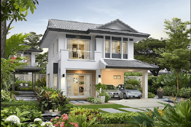 Mẫu nhà 2 tầng 6x10 có sân vườn 2