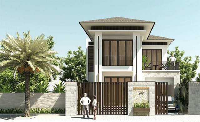 Mẫu nhà 2 tầng 6x10 mái Thái 2