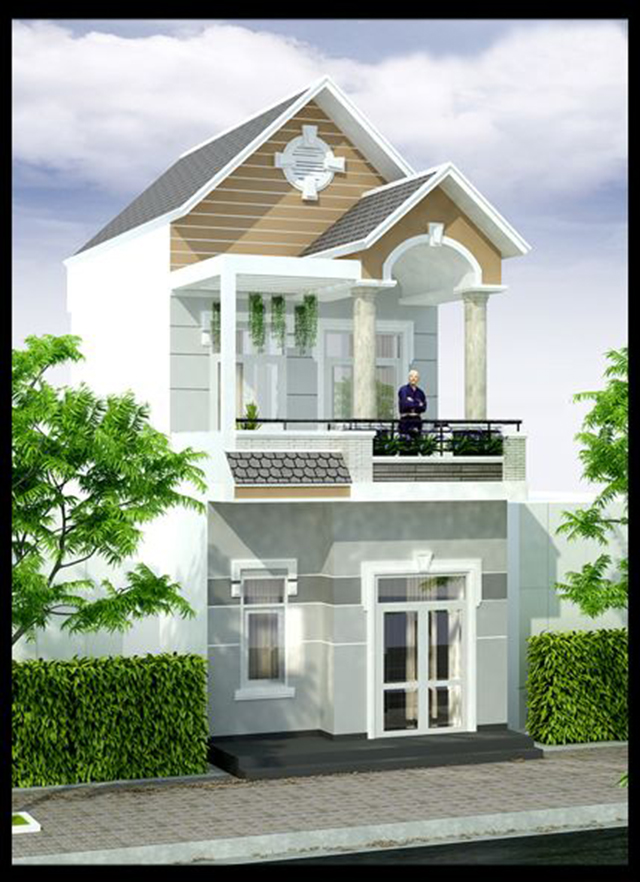 mẫu nhà đẹp 2 tầng 5x15m 10