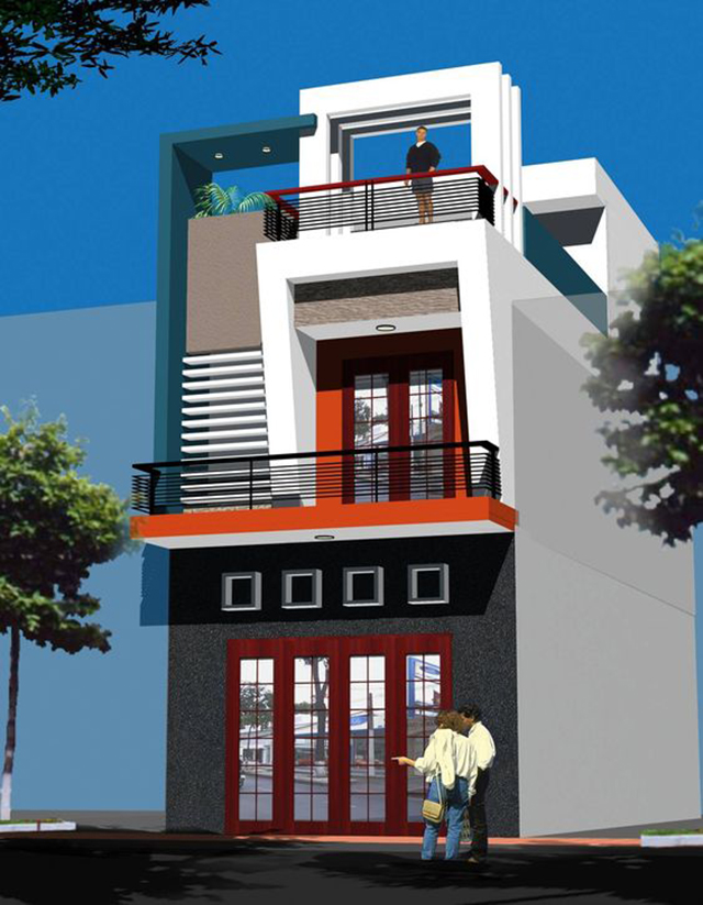 mẫu nhà đẹp 2 tầng 5x15m 5