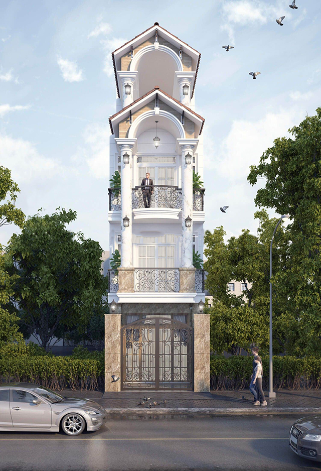 mẫu nhà phố 4x10m 10