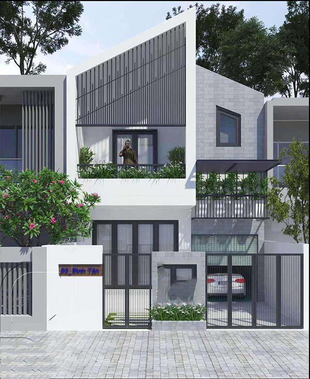 Mẫu thiết kế nhà phố 2 tầng 5x20m 14