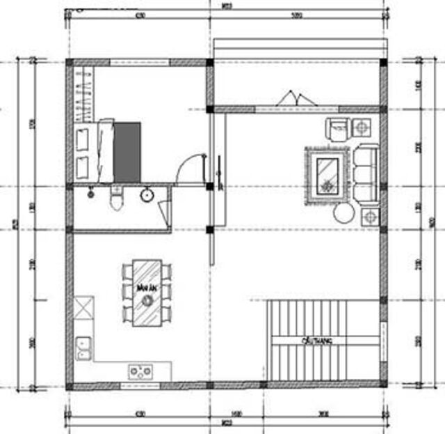Mẫu thiết kế nhà vuông đẹp 2 tầng mái Nhật 2