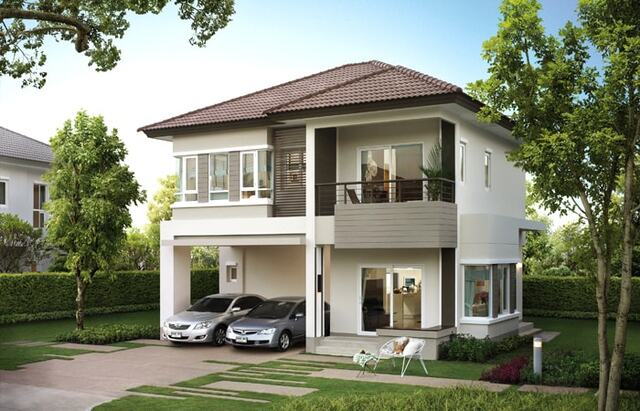 Thiết kế nhà diện tích 10×10m 2 tầng có gara