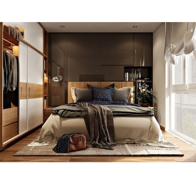 Mẫu bố trí phòng ngủ nhỏ 9m2 - 18