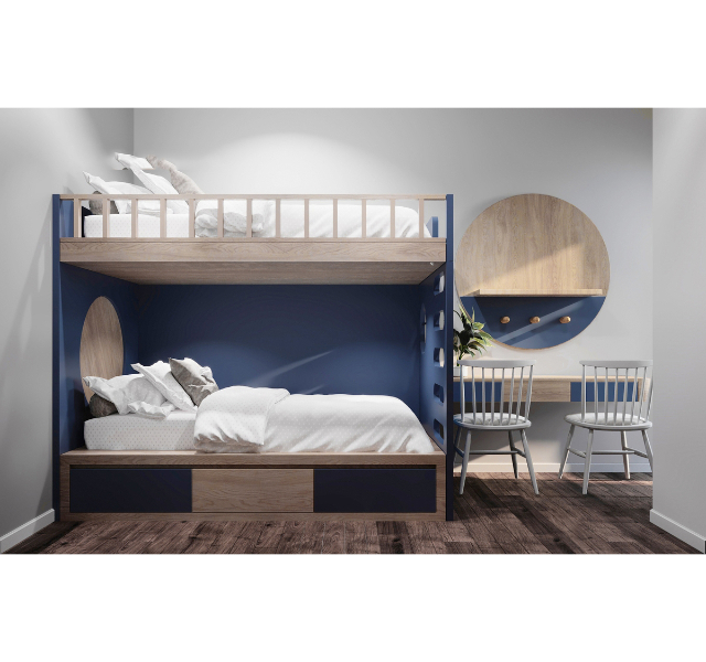 Mẫu bố trí phòng ngủ nhỏ 9m2 - 7