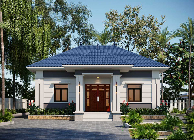 Mẫu nhà cấp 4 mái Nhật 3 phòng ngủ 1