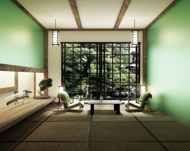 Mẫu thiết kế phòng khách kiểu Nhật 11