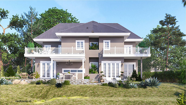 Thiết kế biệt thự tại Lào Cai ở nông thôn kiểu mỹ