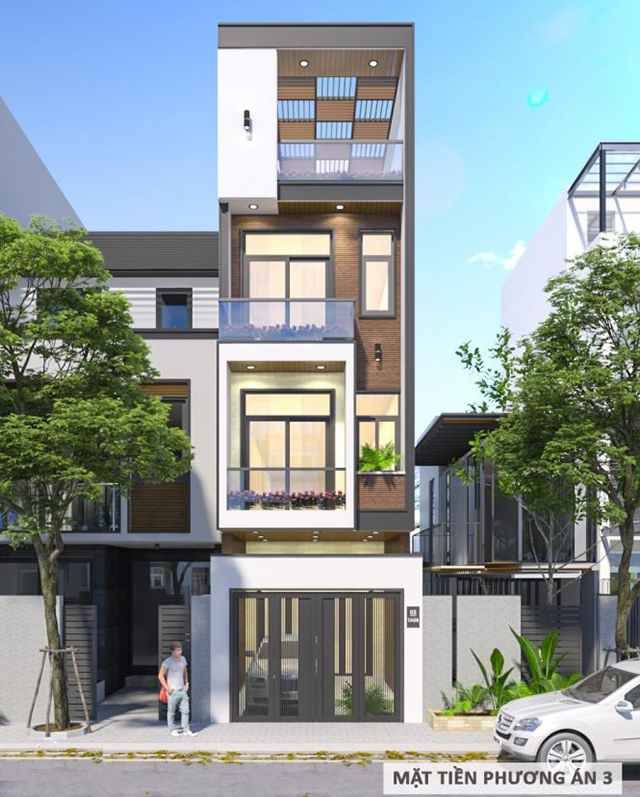 Ngôi nhà 4 tầng hiện đại với mặt tiền 5m nổi bật giữa con phố nhộn nhịp tại quận Kiến An