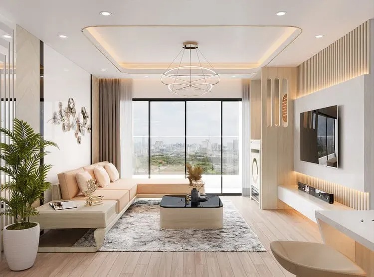 Mẫu chung cư sử dụng cửa kính cường lực