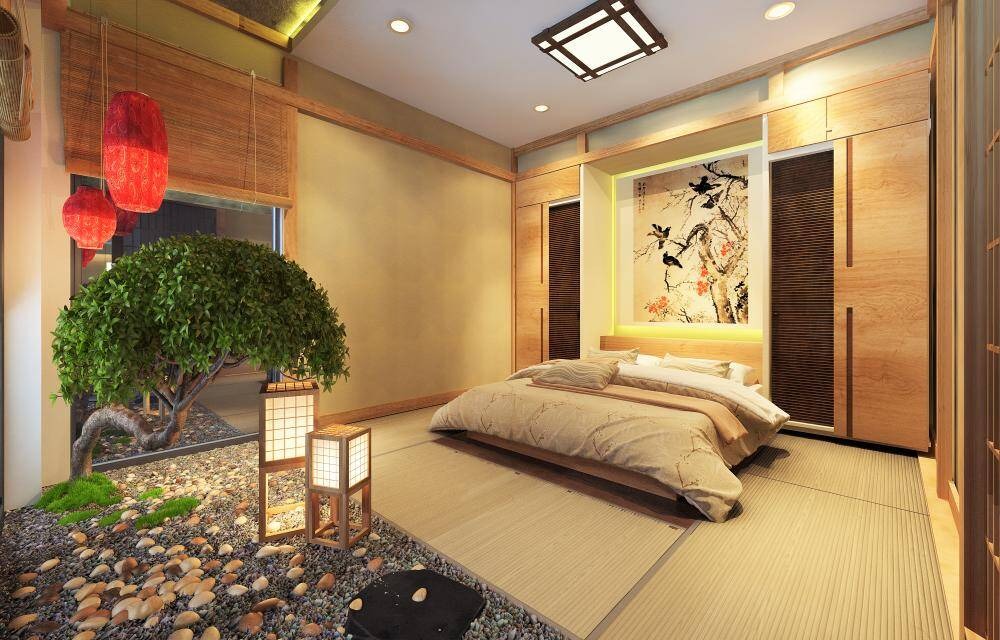 Trang trí phòng cưới theo phong cách Nhật Bản luôn ưu tiên sự tối giản