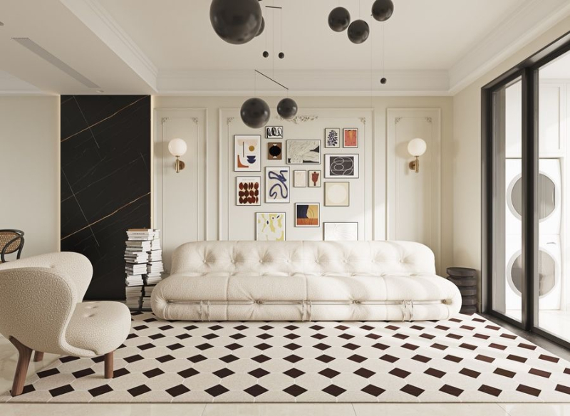 Cách treo tranh phòng khách