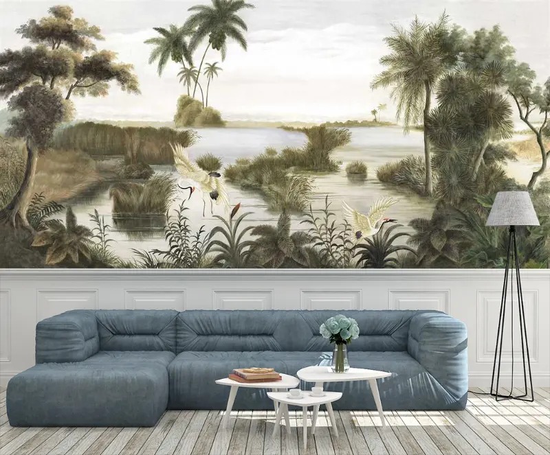 Khoảng tường trên ghế sofa là vị trí đắc địa nhất để tạo điểm nhấn thẩm mỹ và phong thủy.